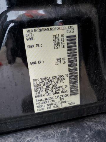 1N4AL3APXHC187000 - 2017 NISSAN ALTIMA 2.5 BLACK photo 12