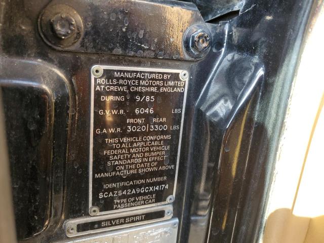 SCAZS42A9GCX14174 - 1986 ROLLS-ROYCE SILVER SPI Qara foto 12
