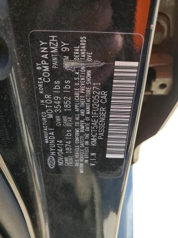 KMHCT5AE1FU205271 - 2015 HYUNDAI ACCENT GS 黑色 照片 12