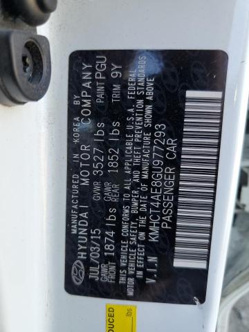 KMHCT4AE8GU977293 - 2016 HYUNDAI ACCENT SE WHITE photo 12