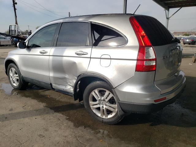 JHLRE3H77AC000768 - 2010 HONDA CR-V EXL SILVER photo 2