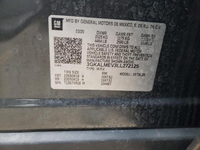 3GKALMEV3LL272125 - 2020 GMC TERRAIN SLE CHARCOAL photo 12