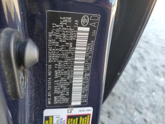 2T1BU4EE2CC911529 - 2012 TOYOTA COROLLA BASE 蓝色 照片 13