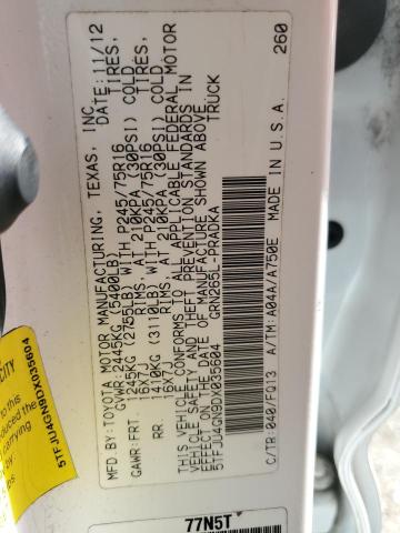 5TFJU4GN9DX035604 - 2013 TOYOTA TACOMA DOUBLE CAB PRERUNNER WHITE photo 13