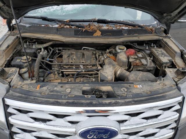 1FM5K7D86KGB25633 - 2019 FORD EXPLORER XLT GRAY photo 12
