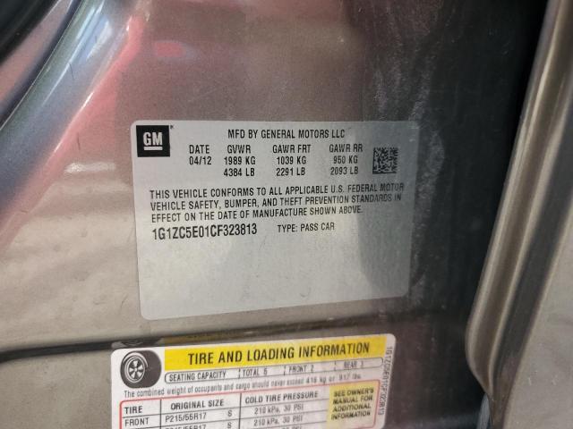1G1ZC5E01CF323813 - 2012 CHEVROLET MALIBU 1LT BEIGE photo 12
