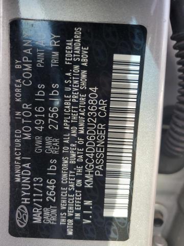 KMHGC4DD6DU236804 - 2013 HYUNDAI GENESIS 3.8L SILVER photo 12