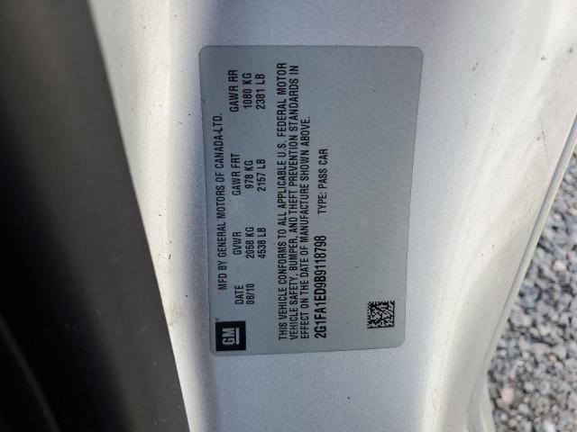 2G1FA1ED9B9118798 - 2011 CHEVROLET CAMARO LS SILVER photo 12