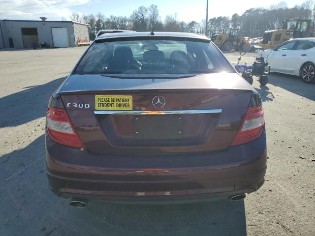 WDDGF54X58R013745 - 2008 MERCEDES-BENZ C 300 BURGUNDY photo 6