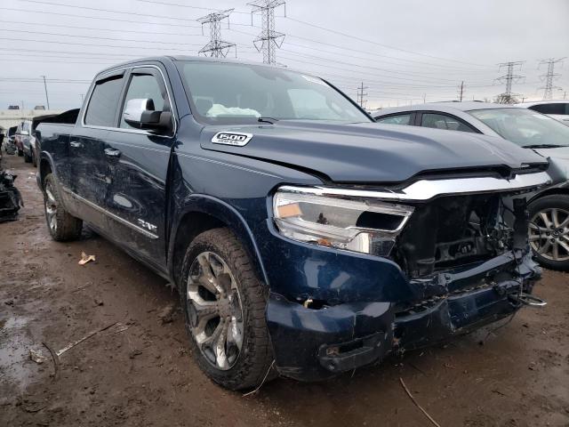 1C6SRFPT6KN517351 - 2019 RAM 1500 LIMITED BLUE photo 4