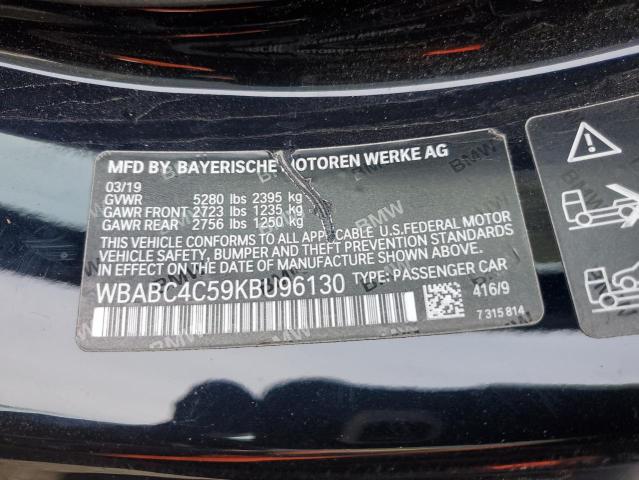 WBABC4C59KBU96130 - 2019 BMW M850XI Mavi fotoğraf 12