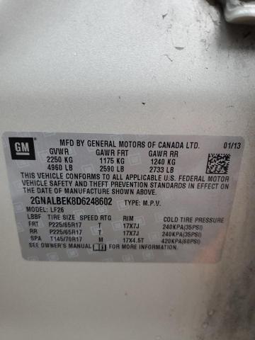 2GNALBEK8D6248602 - 2013 CHEVROLET EQUINOX LS GOLD photo 13