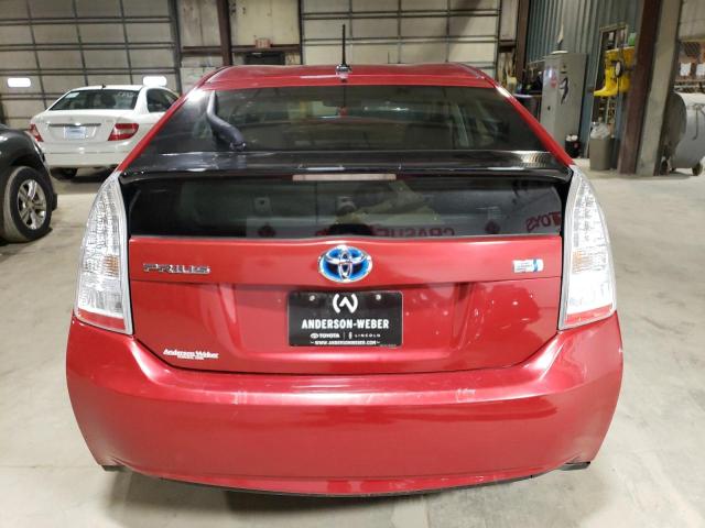 JTDKN3DU9A0038157 - 2010 TOYOTA PRIUS RED photo 6