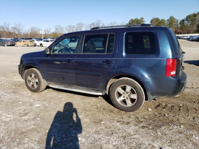 5FNYF3H59AB011116 - 2010 HONDA PILOT EXL BLUE photo 2