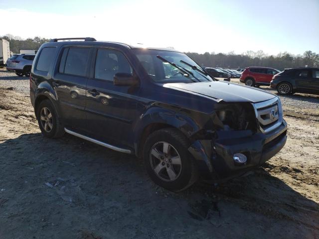 5FNYF3H59AB011116 - 2010 HONDA PILOT EXL BLUE photo 4