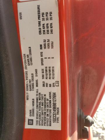 1GCCS149698127694 - 2009 CHEVROLET COLORADO ORANGE photo 12