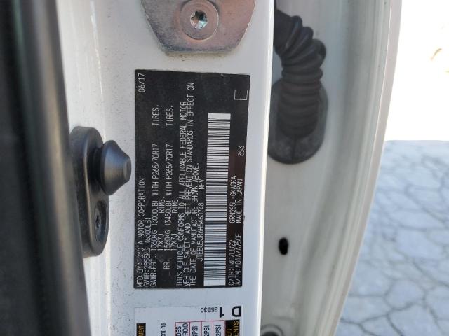 JTEBU5JR6H5460748 - 2017 TOYOTA 4RUNNER SR5/SR5 PREMIUM WHITE photo 13