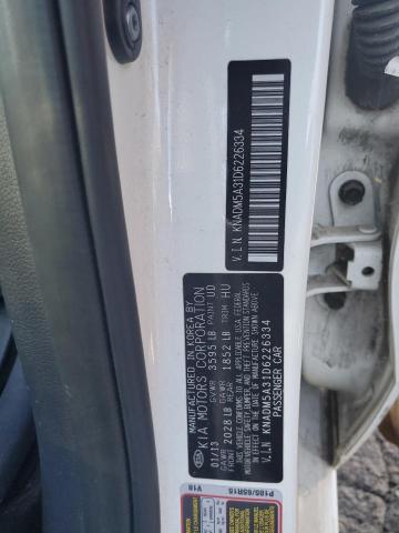 KNADM5A31D6226334 - 2013 KIA RIO LX WHITE photo 12