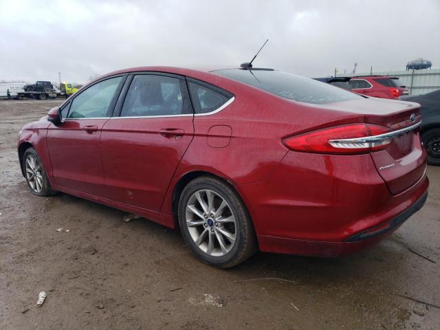 3FA6P0H72HR347824 - 2017 FORD FUSION SE RED photo 2