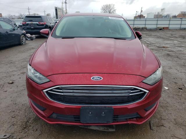 3FA6P0H72HR347824 - 2017 FORD FUSION SE RED photo 5