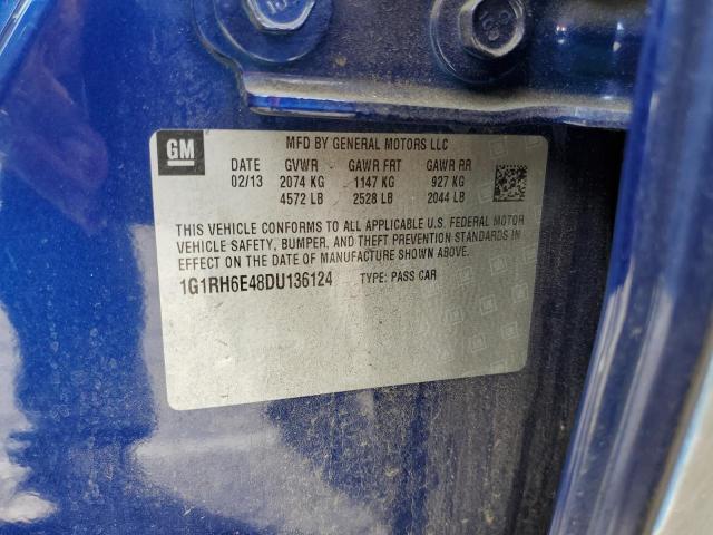 1G1RH6E48DU136124 - 2013 CHEVROLET VOLT BLUE photo 13