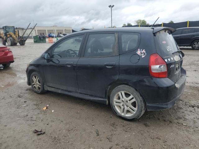 JHMGD38677S024970 - 2007 HONDA FIT S BLACK photo 2
