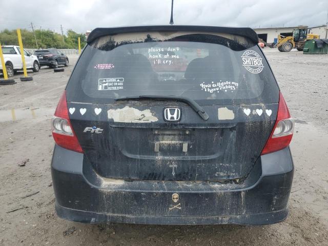 JHMGD38677S024970 - 2007 HONDA FIT S BLACK photo 6