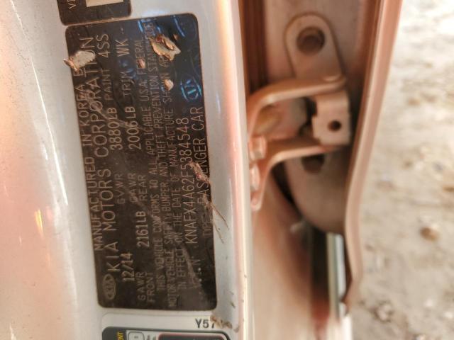 KNAFX4A62F5384548 - 2015 KIA FORTE LX SILVER photo 13