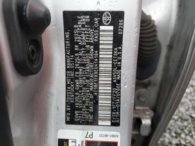 4T1BF1FK9EU414184 - 2014 TOYOTA CAMRY L SILVER photo 13