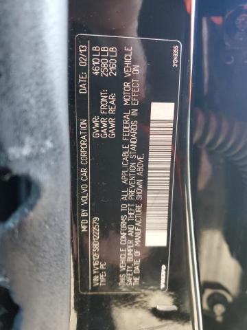 YV1612FS8D1222579 - 2013 VOLVO S60 T5 BLACK photo 12