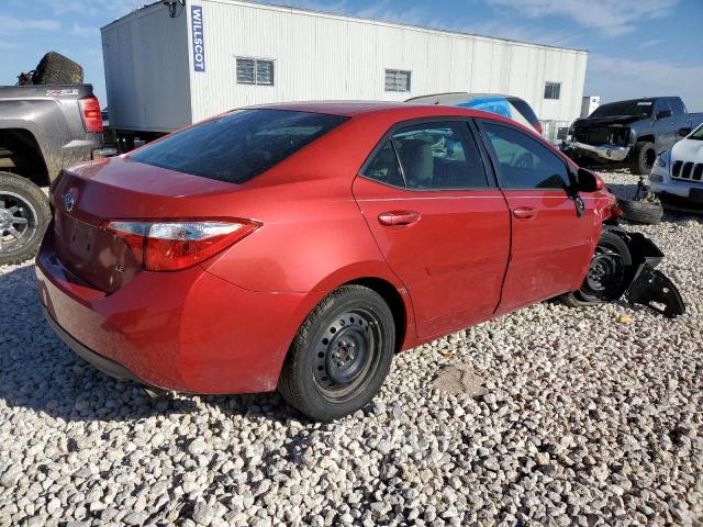 5YFBURHEXGP393684 - 2016 TOYOTA COROLLA L RED photo 3