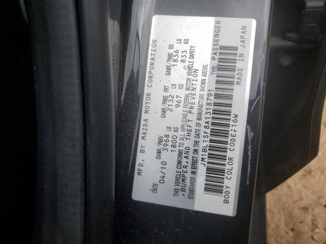 JM1BL1SF8A1318791 - 2010 MAZDA 3 I 黑色 照片 12