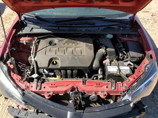 5YFBURHE8HP700285 - 2017 TOYOTA COROLLA L RED photo 11