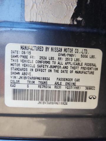 JN1BV7AR6FM418924 - 2015 INFINITI Q50 BASE CHARCOAL photo 12