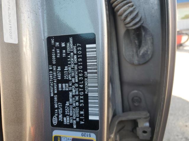 5XXGT4L36JG191037 - 2018 KIA OPTIMA LX 灰色 照片 12