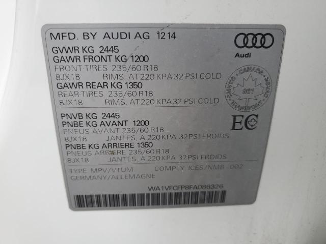 WA1VFCFP8FA086326 - 2015 AUDI Q5 PRESTIGE Ağ foto 13
