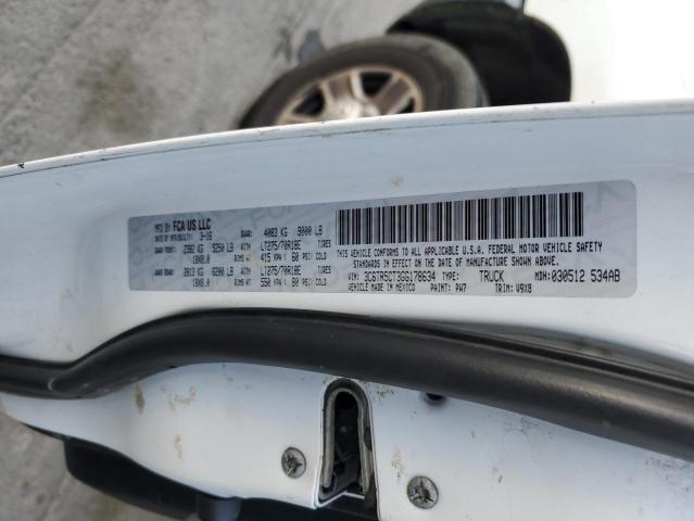 3C6TR5CT3GG178634 - 2016 RAM 2500 ST WHITE photo 12