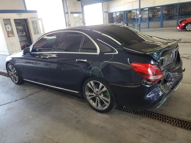 55SWF4KB9JU236825 - 2018 MERCEDES-BENZ C 300 4MATIC BLUE photo 2