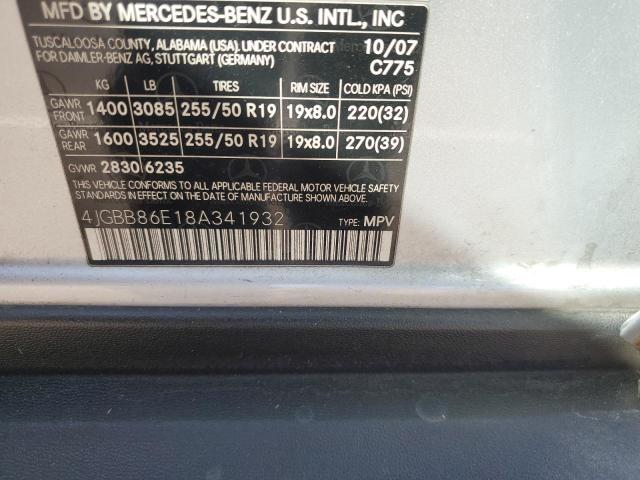 4JGBB86E18A341932 - 2008 MERCEDES-BENZ ML 350 فضي صورة 12