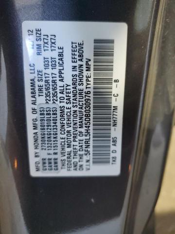 5FNRL5H45DB030976 - 2013 HONDA ODYSSEY EX رمادي صورة 14