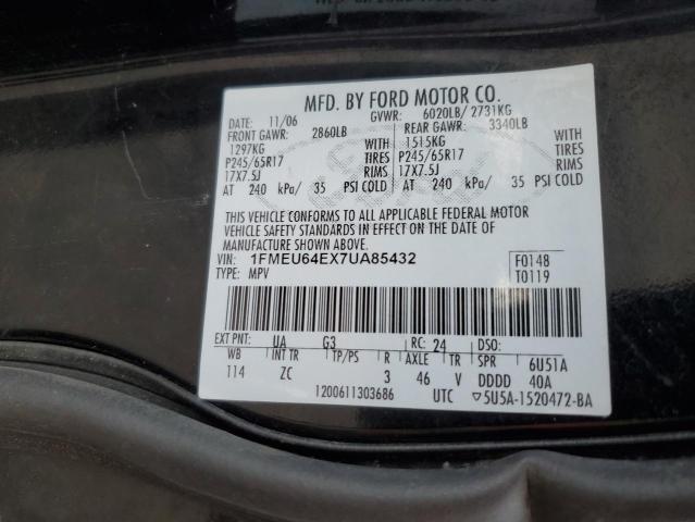 1FMEU64EX7UA85432 - 2007 FORD EXPLORER EDDIE BAUER BLACK photo 13