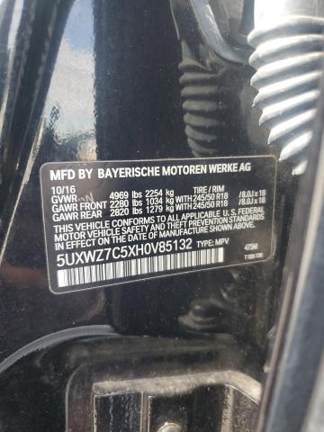 5UXWZ7C5XH0V85132 - 2017 BMW X3 SDRIVE28I BLACK photo 13