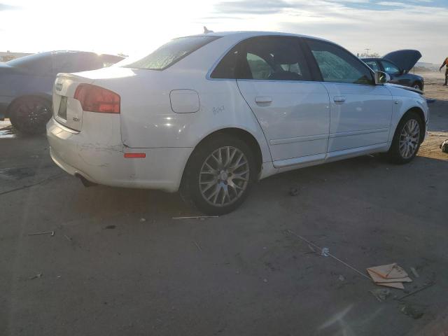 WAUAF78E58A140754 - 2008 AUDI A4 2.0T WHITE photo 3