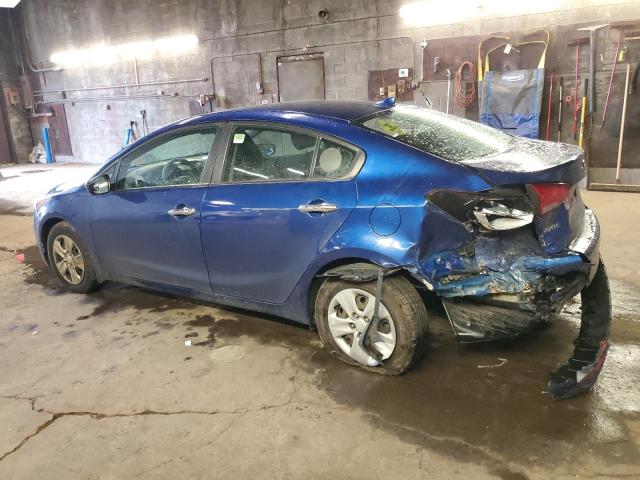 3KPFK4A72HE133093 - 2017 KIA FORTE LX BLUE photo 2