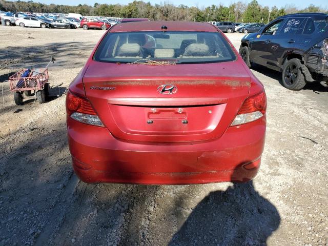 KMHCU4AE1CU099892 - 2012 HYUNDAI ACCENT GLS RED photo 6