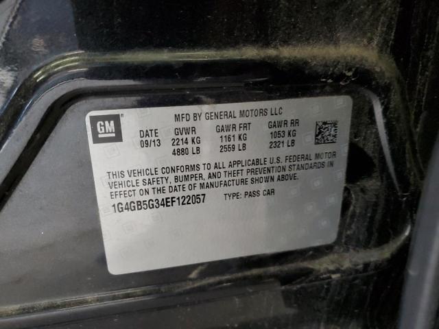 1G4GB5G34EF122057 - 2014 BUICK LACROSSE CHARCOAL photo 12