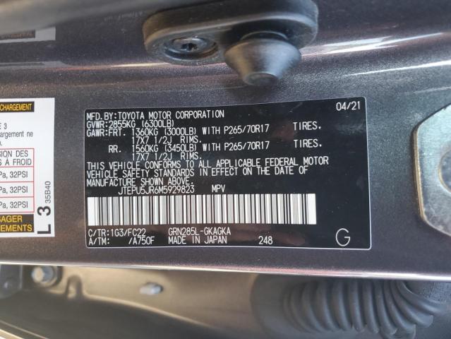 JTEPU5JR6M5929823 - 2021 TOYOTA 4RUNNER SR5/SR5 PREMIUM 石墨色 照片 13