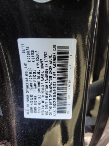 1HGCR2F36EA241533 - 2014 HONDA ACCORD LX BLACK photo 12