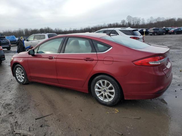 3FA6P0G71HR161130 - 2017 FORD FUSION S BURGUNDY photo 2