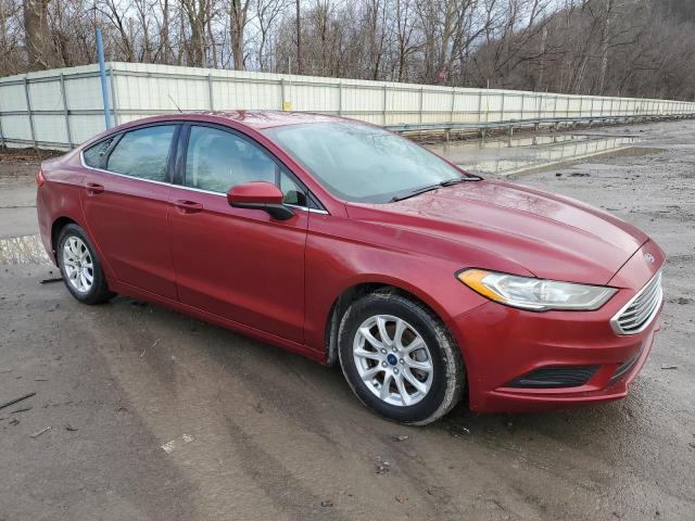 3FA6P0G71HR161130 - 2017 FORD FUSION S BURGUNDY photo 4